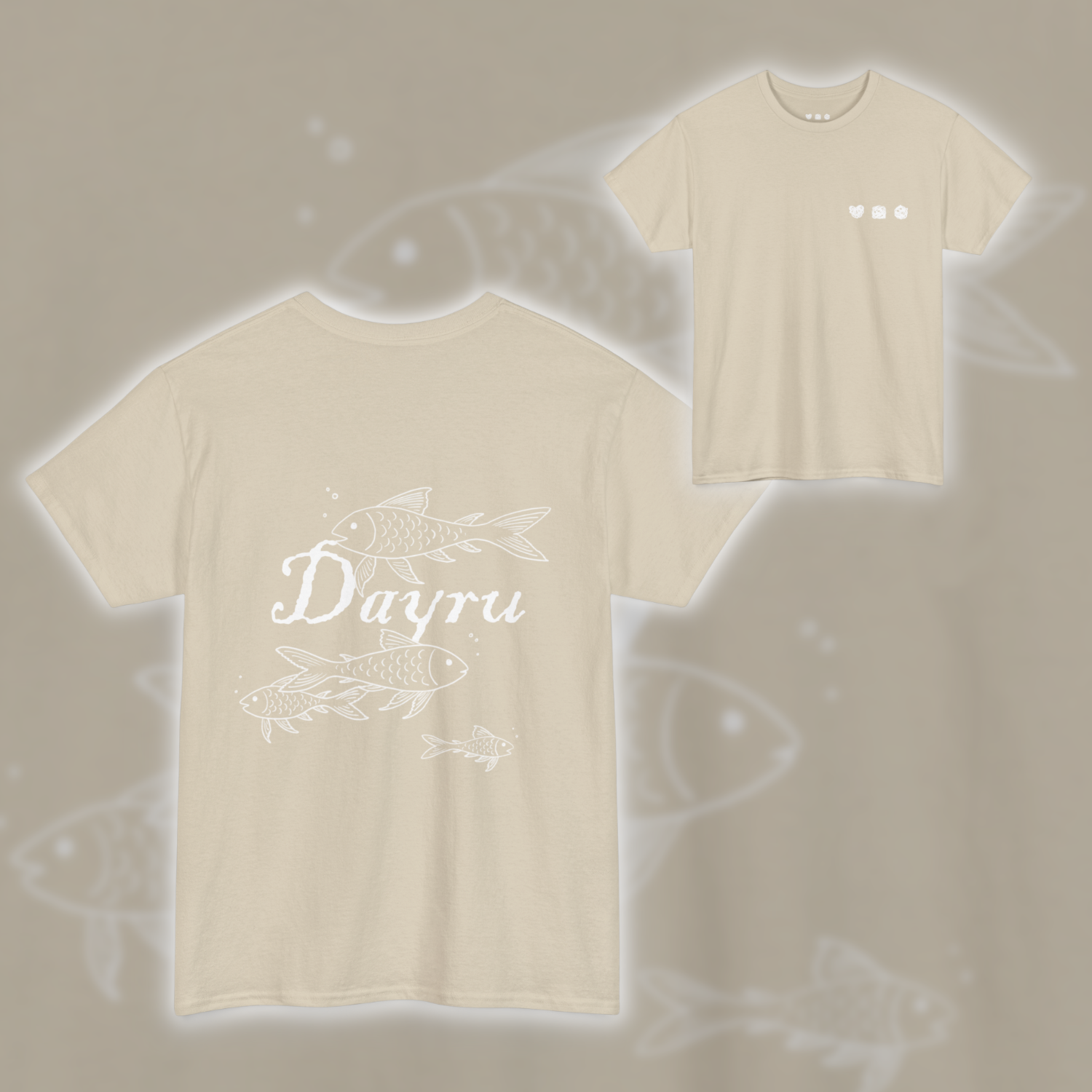 T-Shirt Fishies Sandcolored